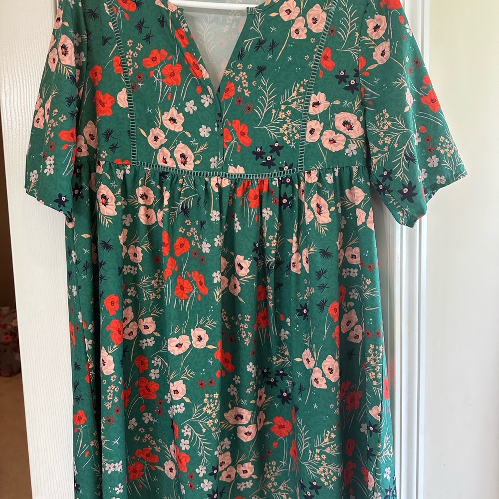 Floral Green Dress